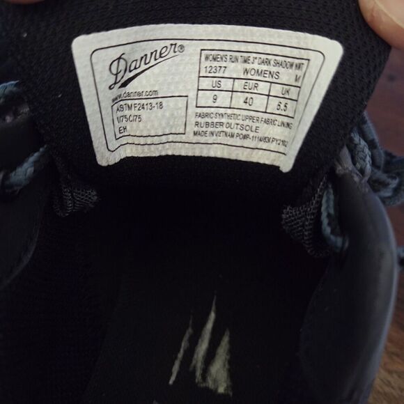 DANNER Run Time - Dark Shadow Composite Toe (NMT) Safety Shoe 12377 Women's 9.0 - Picture 4 of 10